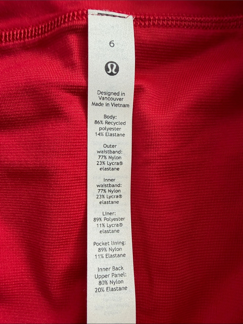 lululemon athletica Red Athletic Running Shorts - Picture 2 of 4